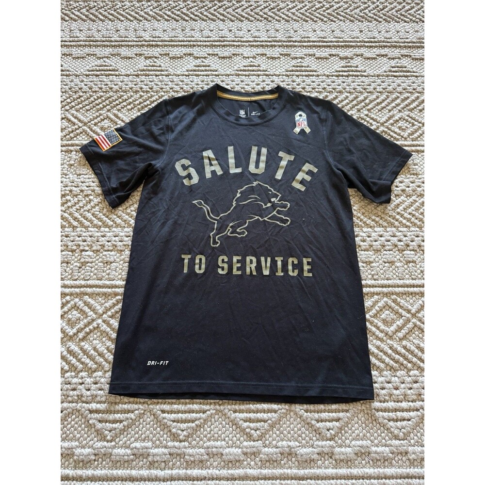 Detroit Lions Nike Shirt Salute To Service Size Small Black